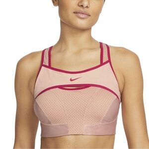 Nike Magenta & Rose Gold Pink Alpha Ultrabreathe High Support Sports Bra